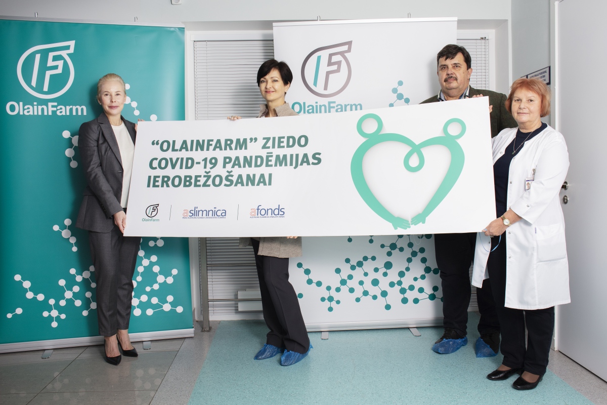 AS “Olainfarm” ziedo 17 885 eiro Afondam Austrumu slimnīcas aprīkojuma iegādei
