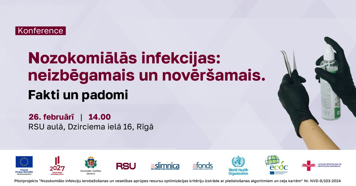 No riska uz risinājumiem: RSU un Austrumu slimnīca sadarbībā ar Afondu aicina uz konferenci par infekciju kontroli